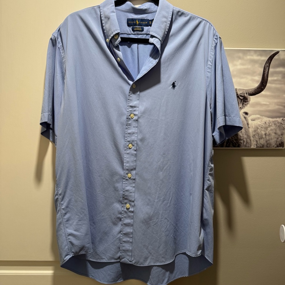 Polo Ralph Lauren Men's Classic Fit Performance Shirt, Blue, XL